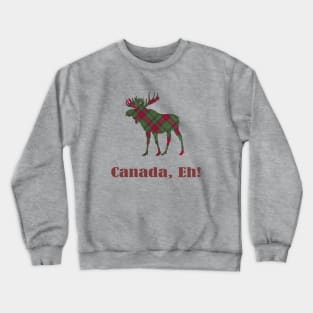 Canadian Plaid Moose Crewneck Sweatshirt